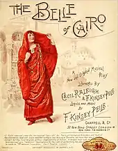 cover of a vocal score with painting of a young woman in Egyptian costume