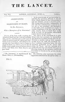 Observations on Transfusions of Blood, June 1829 issue