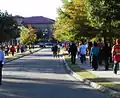 "The Avenue" is one of the main pedestrian corridors on campus that is rarely open to vehicular traffic