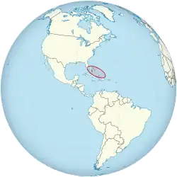 Location of The Bahamas