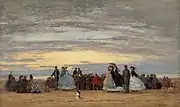 The Beach at Villerville, 1864. Oil on canvas. National Gallery of Art, Washington D.C. (Zoomview).