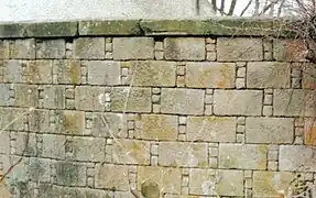 Unusual masonry at the Stanecastle Gate