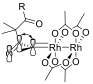 The dirhodium(II)tetracarboxylate metallocarbene stabilized by πC-Rh→πC=O hyperconjugation. Modified from M. Hodgson, D.; H. Labande, A.; Muthusamy, S. In Organic Reactions; John Wiley & Sons, Inc.: 2004.
