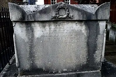 The Grade II listed grave of architect Thomas Cundy and his wide Mary