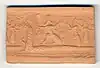 Neo-Assyrian cylinder seal impression from the eighth century BC identified by several sources as a possible depiction of the slaying of Tiamat from the Enûma Eliš