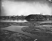 Timber booms on the Ottawa River, c. 1872