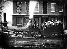 Image 21The locomotive Tioga in Philadelphia in 1848; Pennsylvania was an important railroad center throughout the 19th century. (from History of Pennsylvania)