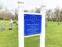 Cemetery sign