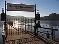 Pier for a touring boat that circles the lake. Winter scene