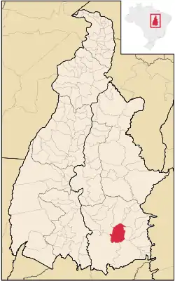 Location in Tocantins  state