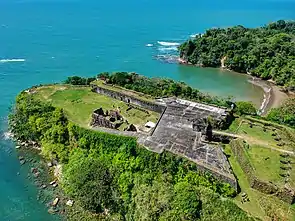 Present-day view of Fort San Lorenzo on the mouth of the Chagres River