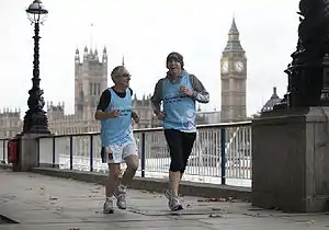 Tony Grounds and Lee Evans Training for their Save the Children Marathon