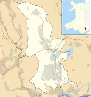 Pontypool is located in Torfaen