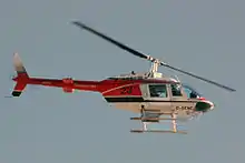 A former Transwest Air Bell 206B helicopter C-GCNC at Regina International Airport