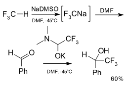 Trifluoromethylation fluoroform folleas 1998