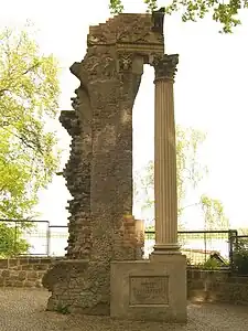 A column of the Tuileries Palace is located on island Schwanenwerder in Berlin, Germany