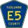 County Road E5 marker