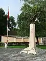 Turul bird on the Trianon memorial in Kisújszállás, Hungary (1936)