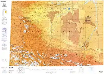 Map including Yopurga (Yüeh-p'u-hu) (DMA, 1984)