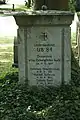 Stele in Nordfriedhof, Kiel, Germany, to commemorate the casualties of UB-84 who was lost in a collision on 7 December 1917