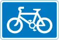 UK traffic sign identifying a cycle route