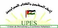 Logo of the "Unión de Periodistas y Escritores Saharauis" (UPES) (in English: Sahrawi Journalists and Writers Union), an UGTSARIO branch founded in 1980.