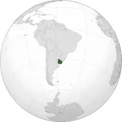 Location of Uruguay