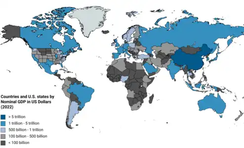 If California was an independent country, its gross domestic product (nominal) would rank fifth in the world (2022).