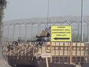 Slat armor on an upgraded M113 armored personnel carrier in 2008