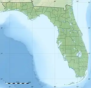 Map showing the location of Fort White Wildlife and Environmental Area (WEA)