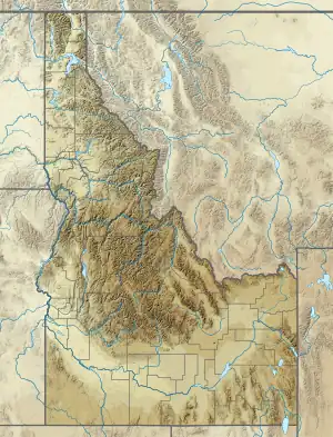 Location of Virginia Lake in Idaho, USA.