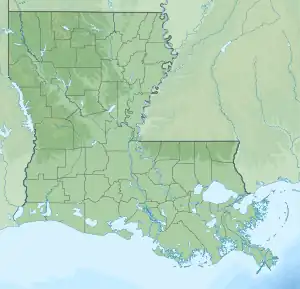 Location of Prien Lake in Louisiana, USA.