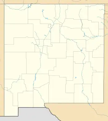 Map showing the location of Bluewater Lake State Park