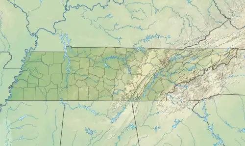 Location of Watts Bar Lake in Tennessee, USA.