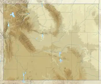 Location of Worthen Meadow Reservoir in Wyoming, USA.