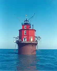 Wolf Trap Lighta caisson lighthouse in the Chesapeake Bay