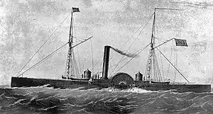 A lithograph of USS Eutaw