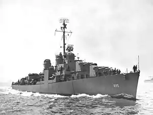 USS Cooper, in New York before commissioning