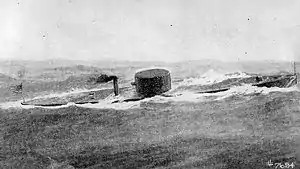 Print: USS Monitor at sea