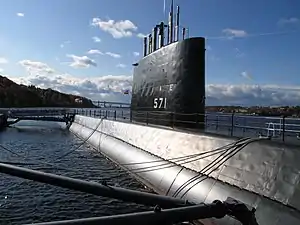 USS Nautilus (SSN-571) moored in Groton at the Submarine Force Museum