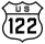 U.S. Route 122 marker