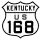 U.S. Route 168 marker