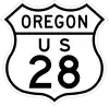 US 28 Oregon 1948 shield marker