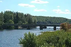 Abandoned Peshekee River Bridge in Michigamme Township