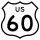 U.S. Route 60 marker