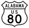 US 80 route marker