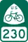 U.S. Bicycle Route 230 marker