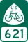 U.S. Bicycle Route 621 marker