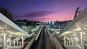 Eastbound view from Union station