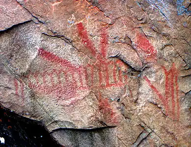 Pictographs on Mazinaw Rock, Bon Echo Provincial Park, Ontario